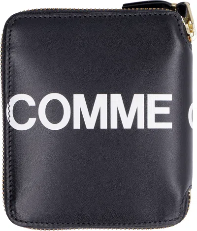 Comme Des Garçons Wallet Huge Leather Zip Around Wallet In Black