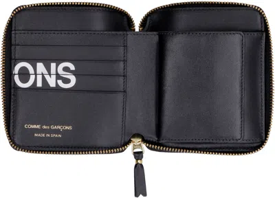 Comme Des Garçons Wallet Huge Leather Zip Around Wallet In Black
