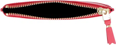 Comme Des Garçons Wallet Logo Detail Flat Leather Pouch
