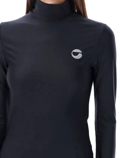 Coperni Black Tight High Neck Long Sleeve T-shirt