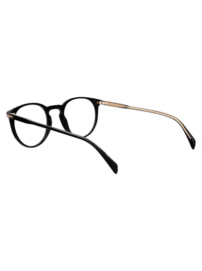 David Beckham Black Acetate Optical Glasses In Black
