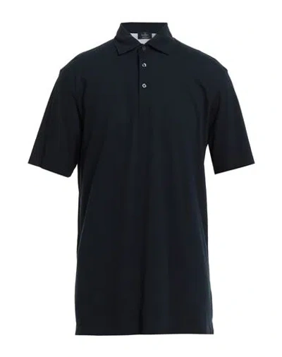 Barba Napoli Man Polo Shirt Midnight Blue Size 50 Cotton