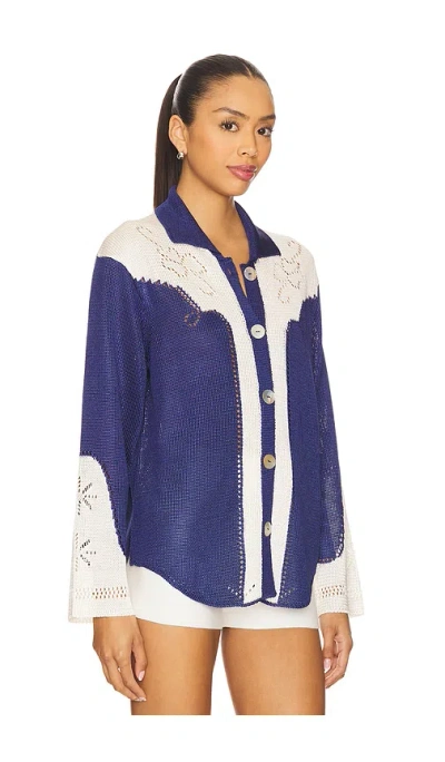Calle Del Mar Western Shirt In Blue