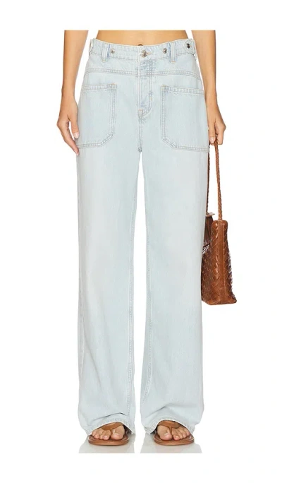 Free People X We The Free Palmer Cuffed Wide Leg In Blue