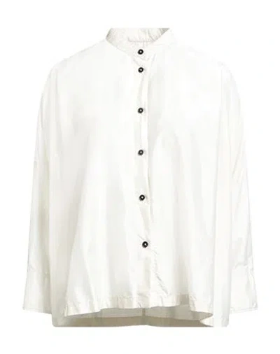 Jil Sander + Woman Shirt Off White Size 2 Polyamide, Silk