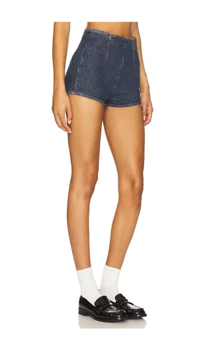 Triarchy Velma Denim Hot Shorts In Blue