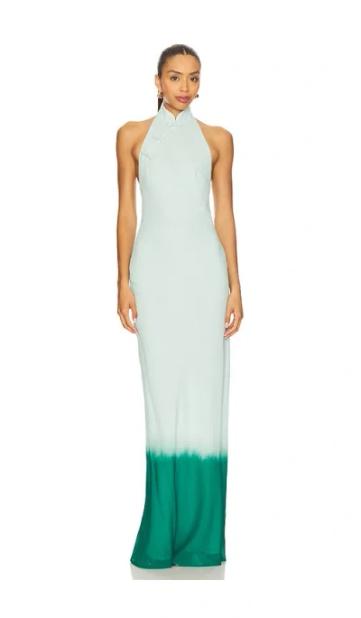 Sau Lee Gianna Maxi Dress In Green