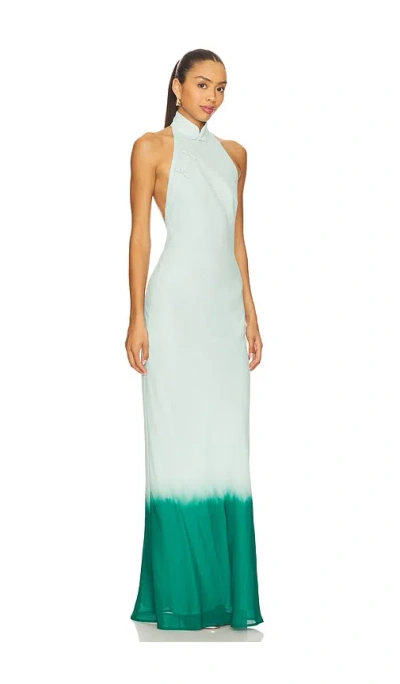 Sau Lee Gianna Maxi Dress In Green