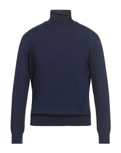 Dalmine Man Turtleneck Navy Size 42 Merino Wool