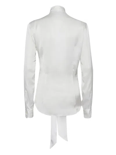 Dsquared2 Paris Shirt With Bow In White
