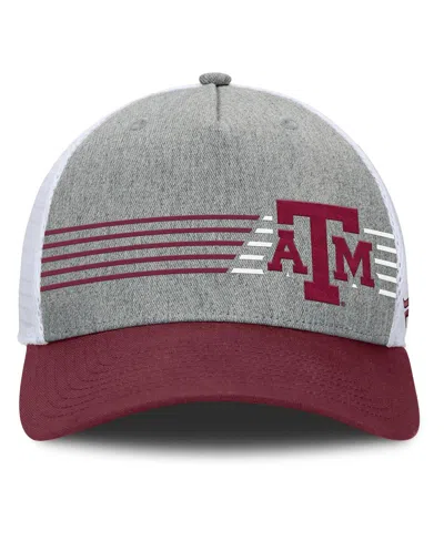Fanatics Men's Heather Gray/maroon Texas A M Aggies Profile Trucker Adjustable Hat