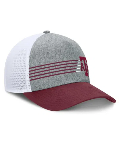 Fanatics Men's Heather Gray/maroon Texas A M Aggies Profile Trucker Adjustable Hat