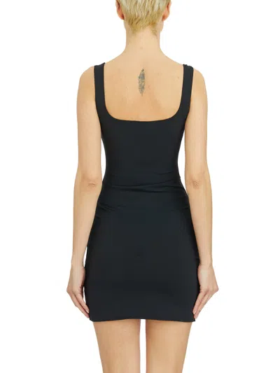 Entire Studios Abito Square Neck Mini Soot In Black