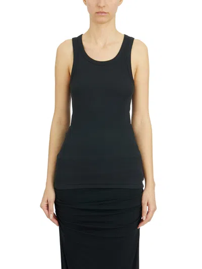 Entire Studios Womens Cropped Scoop-neck Stretch-cotton Tank Top Soot