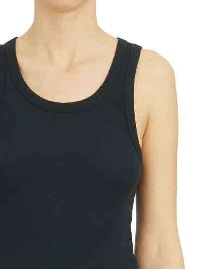 Entire Studios Womens Cropped Scoop-neck Stretch-cotton Tank Top Soot