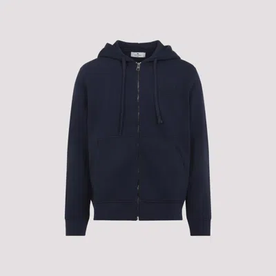 Etro Zipped Hoodie Sweatshirt In Blue