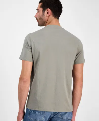 Guess Men's Flower Triangle Short Sleeve Logo Graphic T-shirt In Gray