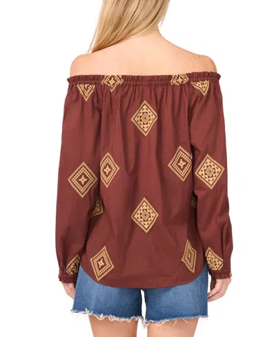 Vince Camuto Button Up Off-the-shoulder Top