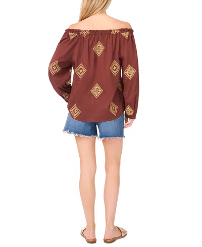 Vince Camuto Button Up Off-the-shoulder Top