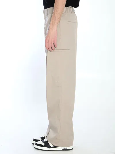 Fendi Straight-leg Trousers In Neutral