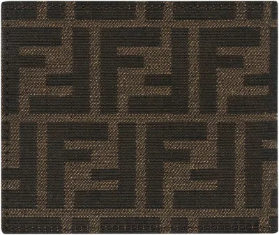 Fendi Diagonal Wallet Wallets Brown