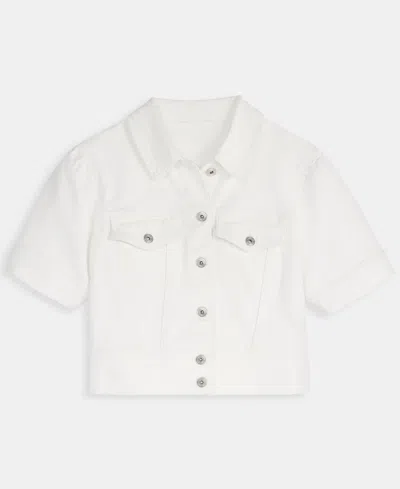 On 34th Women's Elbow Puff Sleeve Denim Jacket, Exclusively At Macy's In White