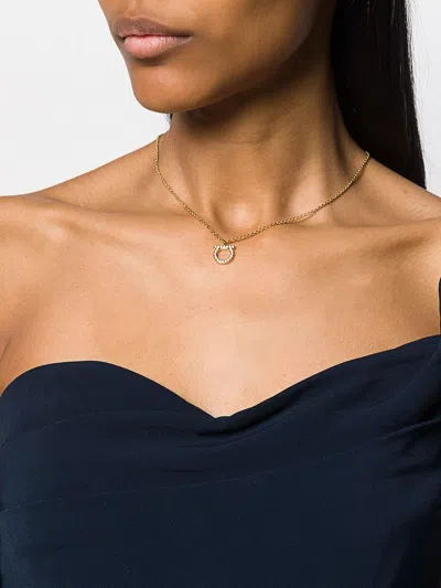 Ferragamo Necklace With Gancini Charm In Brass In Gold