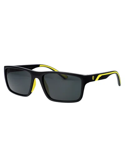 Ferrari Scuderia Black Injected Sunglasses In Black