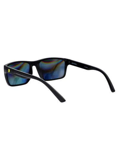 Ferrari Scuderia Black Injected Sunglasses In Blue