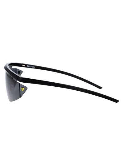Ferrari Scuderia Black Injected Sunglasses In Blue