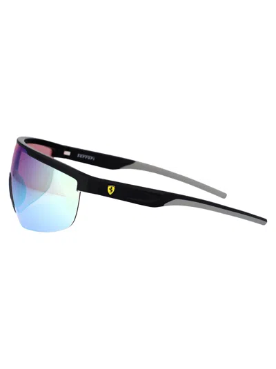 Ferrari Scuderia Matte Black Injected Sunglasses In Multi