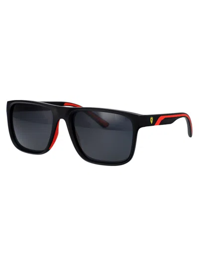 Ferrari Scuderia Matte Black Injected Sunglasses In Black