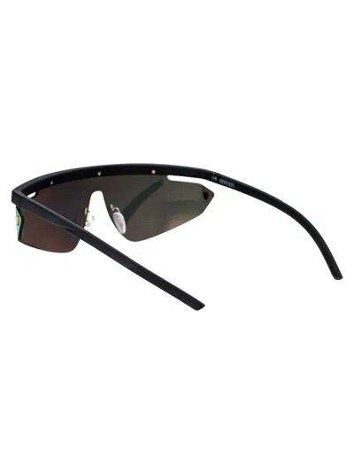 Ferrari Scuderia Matte Black Injected Sunglasses In Yellow