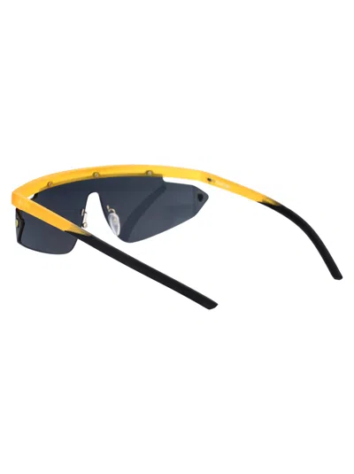 Ferrari Scuderia Opal Matte Yellow Injected Sunglasses In Blue