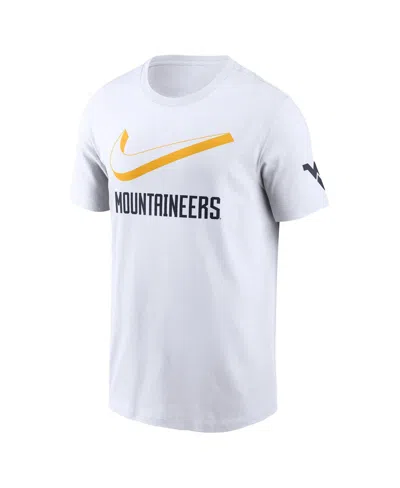 Nike Men's White West Virginia Mountaineers Primetime 2-hit Swoosh T-shirt In White