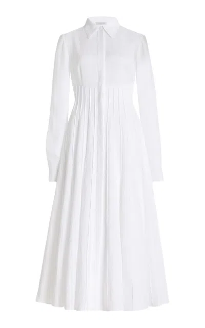 Gabriela Hearst Breton Shirtdress With Slip In Ivory Aloe Linen In White