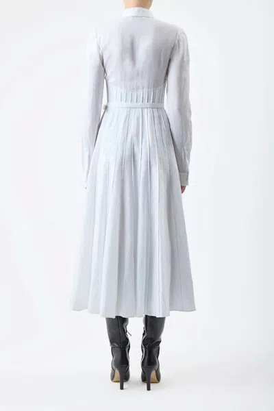 Gabriela Hearst Breton Shirtdress With Slip In Ivory Aloe Linen In White
