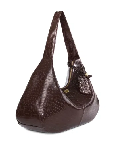 Ganni Brown Rec Le Shoulder Bags