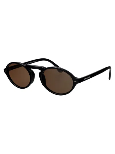 Giorgio Armani Black Acetate Sunglasses