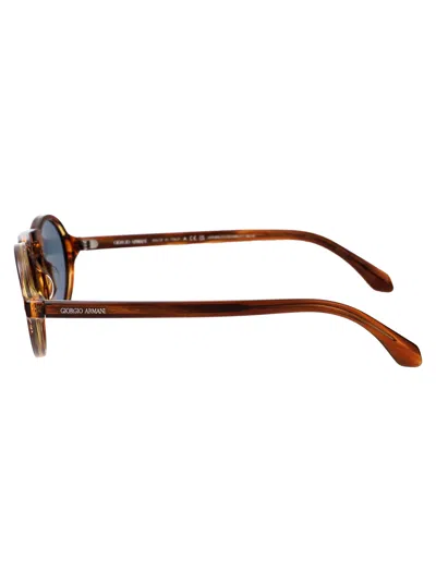 Giorgio Armani Havana Acetate Sunglasses In Brown