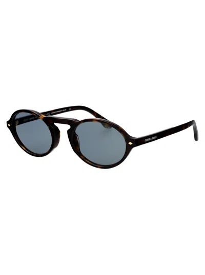 Giorgio Armani Havana Acetate Sunglasses In Brown
