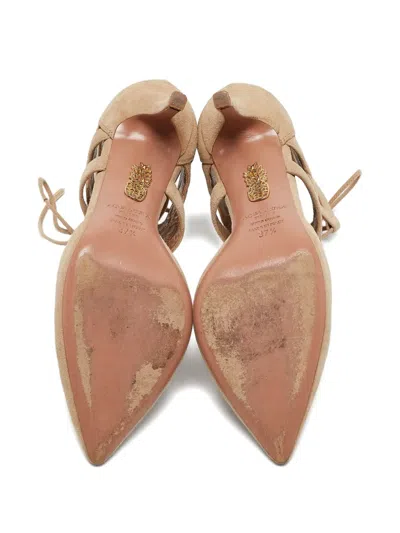 Pre-owned Aquazzura  105mm Lace-up Pumps