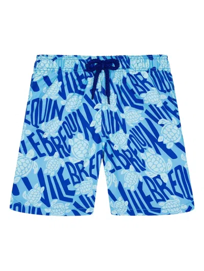 Vilebrequin Ronde Des Tortues Swim Shorts In Blue