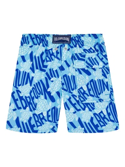 Vilebrequin Ronde Des Tortues Swim Shorts In Blue