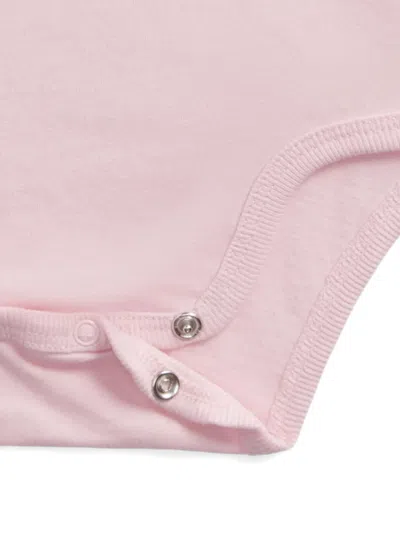 Polo Ralph Lauren Long-sleeve Snap-button Bodysuit In Pink