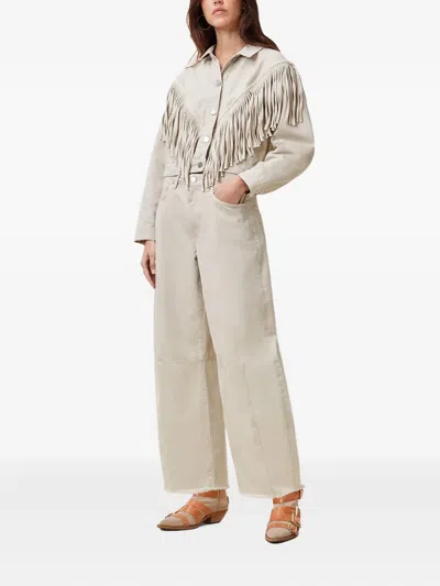 Allsaints Jett Barrel Jeans In Cream White