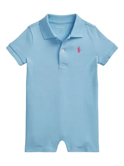 Polo Ralph Lauren Cotton Romper In Blue