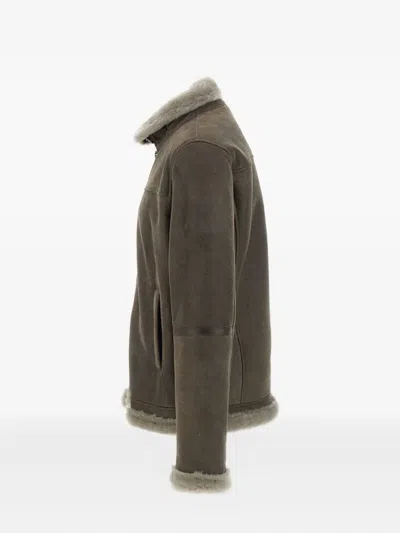 Volfagli Shearling-collar Zip-front Jacket