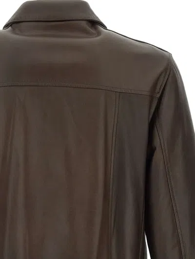 Volfagli Flap-pocket Leather Jacket