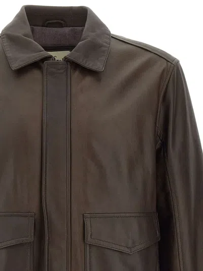 Volfagli Flap-pocket Leather Jacket